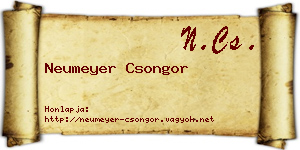Neumeyer Csongor névjegykártya